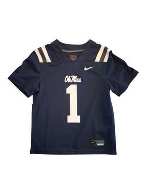 Nike Navy Ole Miss Womans Football Jersey with White Accents